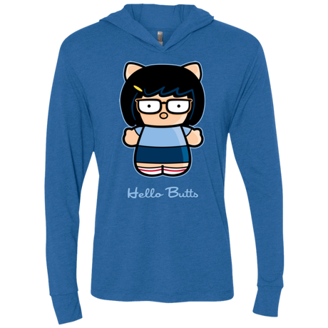 T-Shirts Vintage Royal / X-Small Hello Butts Triblend Long Sleeve Hoodie Tee