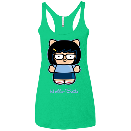 T-Shirts Envy / X-Small Hello Butts Women's Triblend Racerback Tank
