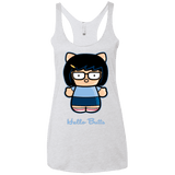 T-Shirts Heather White / X-Small Hello Butts Women's Triblend Racerback Tank