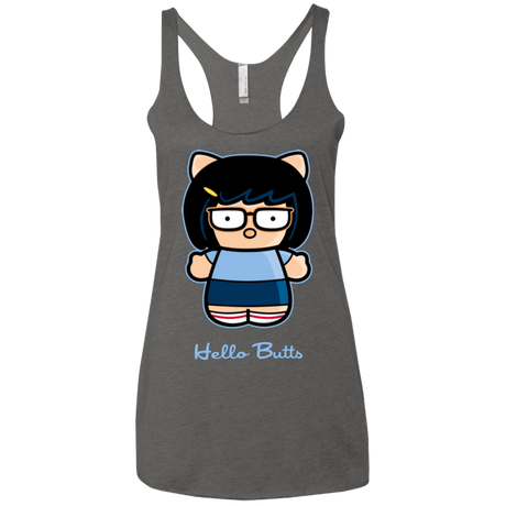T-Shirts Premium Heather / X-Small Hello Butts Women's Triblend Racerback Tank