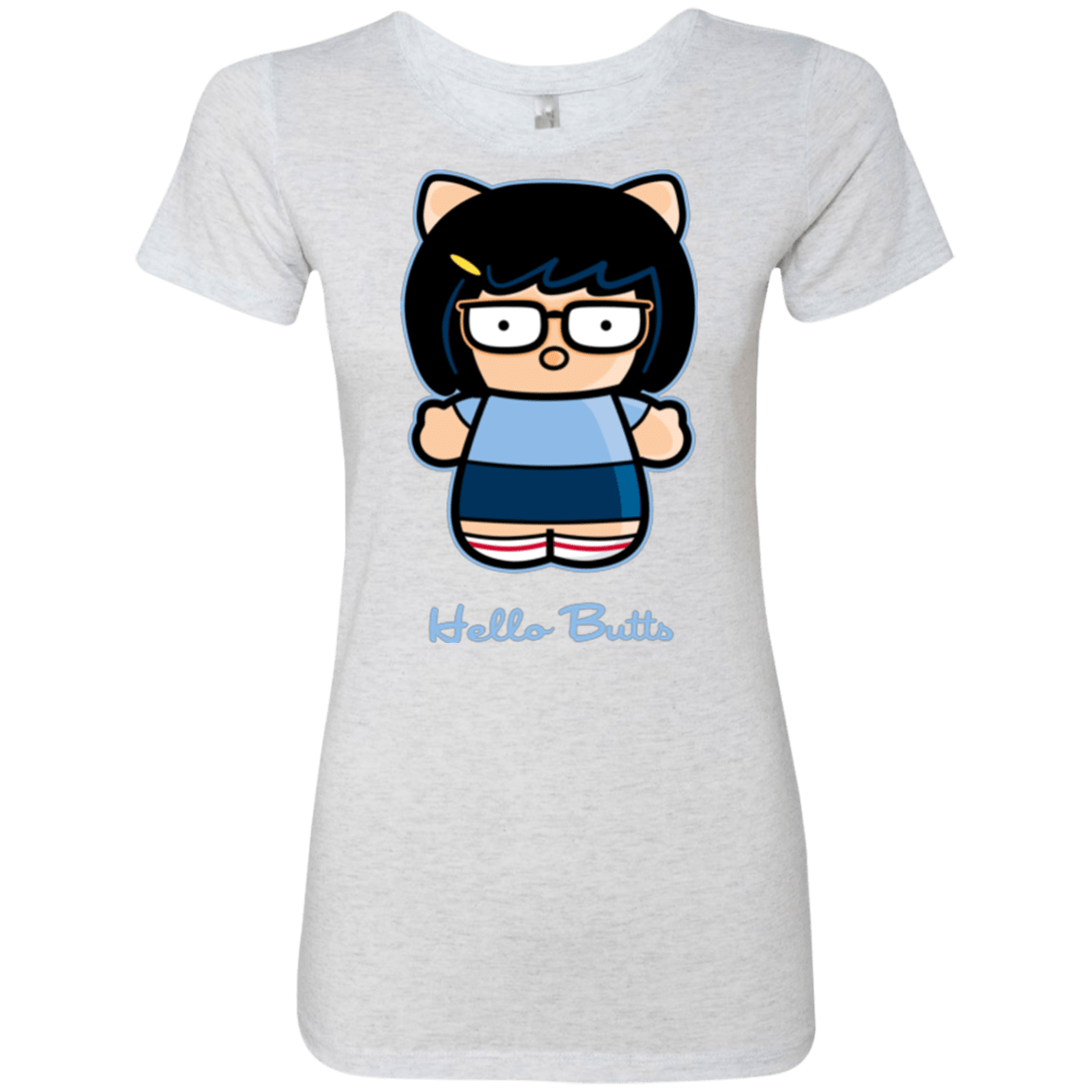 T-Shirts Heather White / Small Hello Butts Women's Triblend T-Shirt