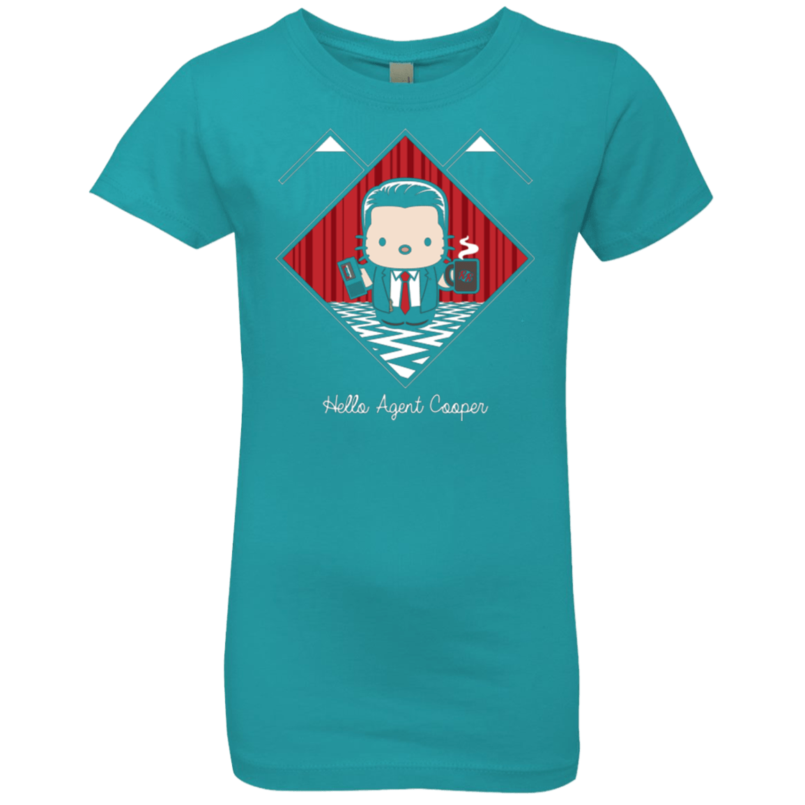 T-Shirts Tahiti Blue / YXS Hello Cooper Girls Premium T-Shirt