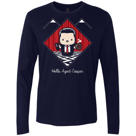 T-Shirts Midnight Navy / Small Hello Cooper Men's Premium Long Sleeve