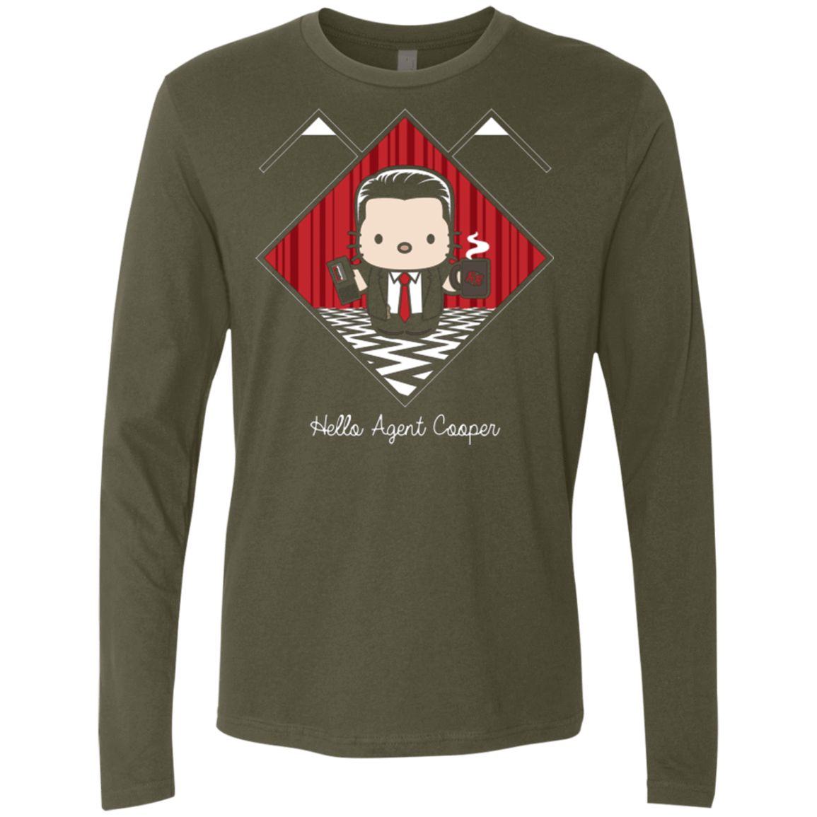 T-Shirts Military Green / Small Hello Cooper Men's Premium Long Sleeve