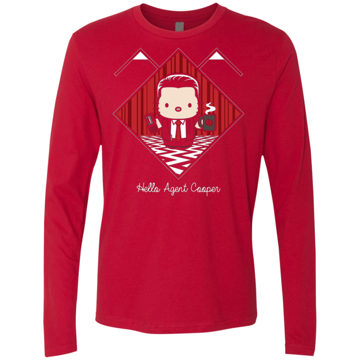 T-Shirts Red / Small Hello Cooper Men's Premium Long Sleeve