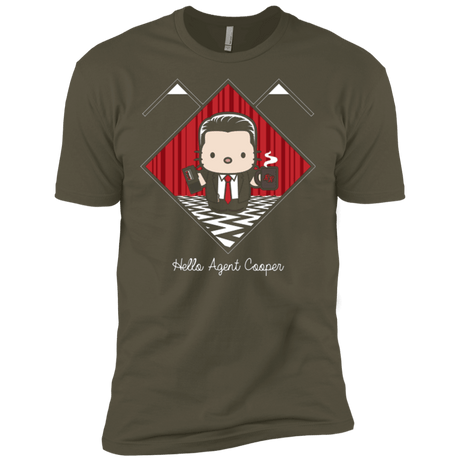T-Shirts Military Green / X-Small Hello Cooper Men's Premium T-Shirt