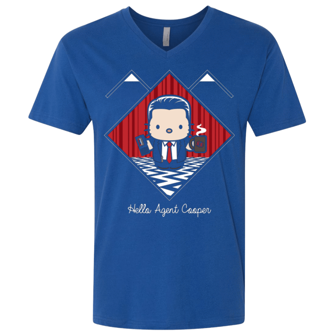 T-Shirts Royal / X-Small Hello Cooper Men's Premium V-Neck