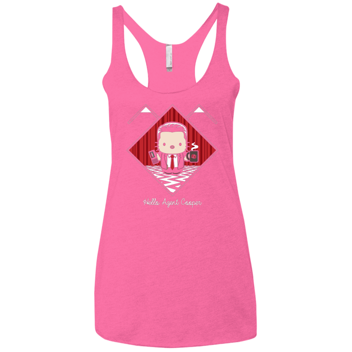 T-Shirts Vintage Pink / X-Small Hello Cooper Women's Triblend Racerback Tank