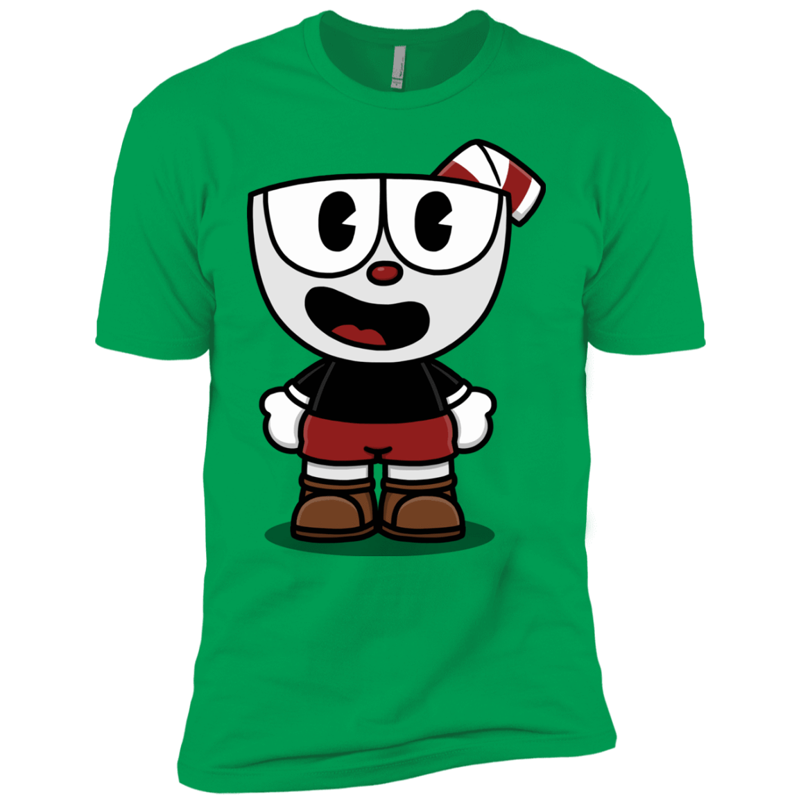 T-Shirts Kelly Green / YXS Hello Cuphead Boys Premium T-Shirt