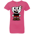T-Shirts Hot Pink / YXS Hello Cuphead Girls Premium T-Shirt