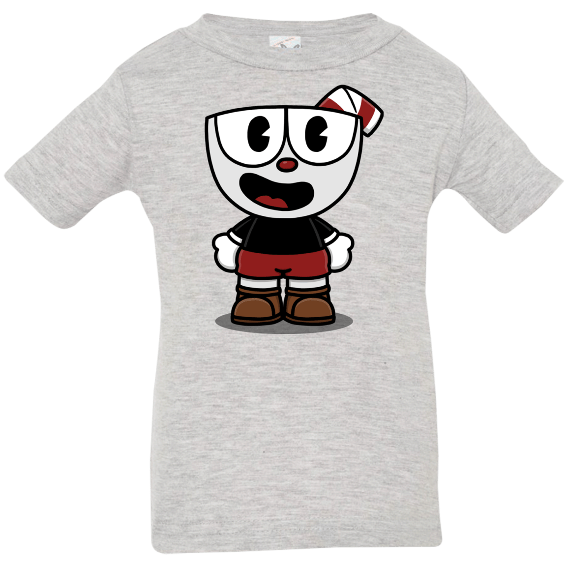 T-Shirts Heather Grey / 6 Months Hello Cuphead Infant Premium T-Shirt