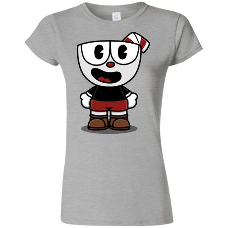 T-Shirts Sport Grey / S Hello Cuphead Junior Slimmer-Fit T-Shirt