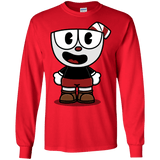 T-Shirts Red / S Hello Cuphead Men's Long Sleeve T-Shirt