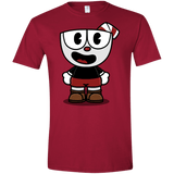 T-Shirts Cardinal Red / S Hello Cuphead Men's Semi-Fitted Softstyle