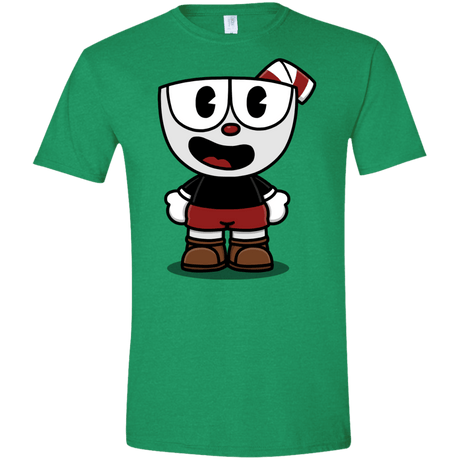 T-Shirts Heather Irish Green / S Hello Cuphead Men's Semi-Fitted Softstyle