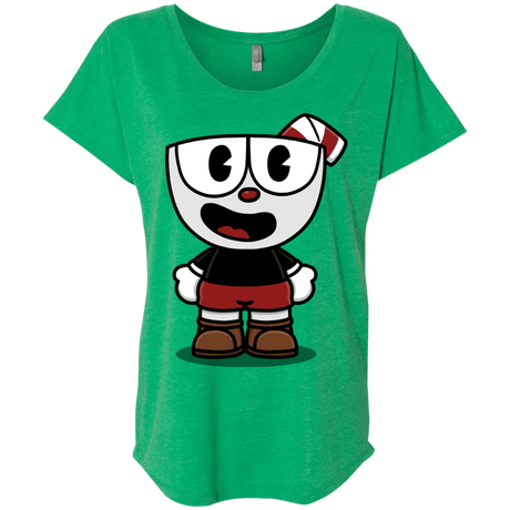 T-Shirts Envy / X-Small Hello Cuphead Triblend Dolman Sleeve