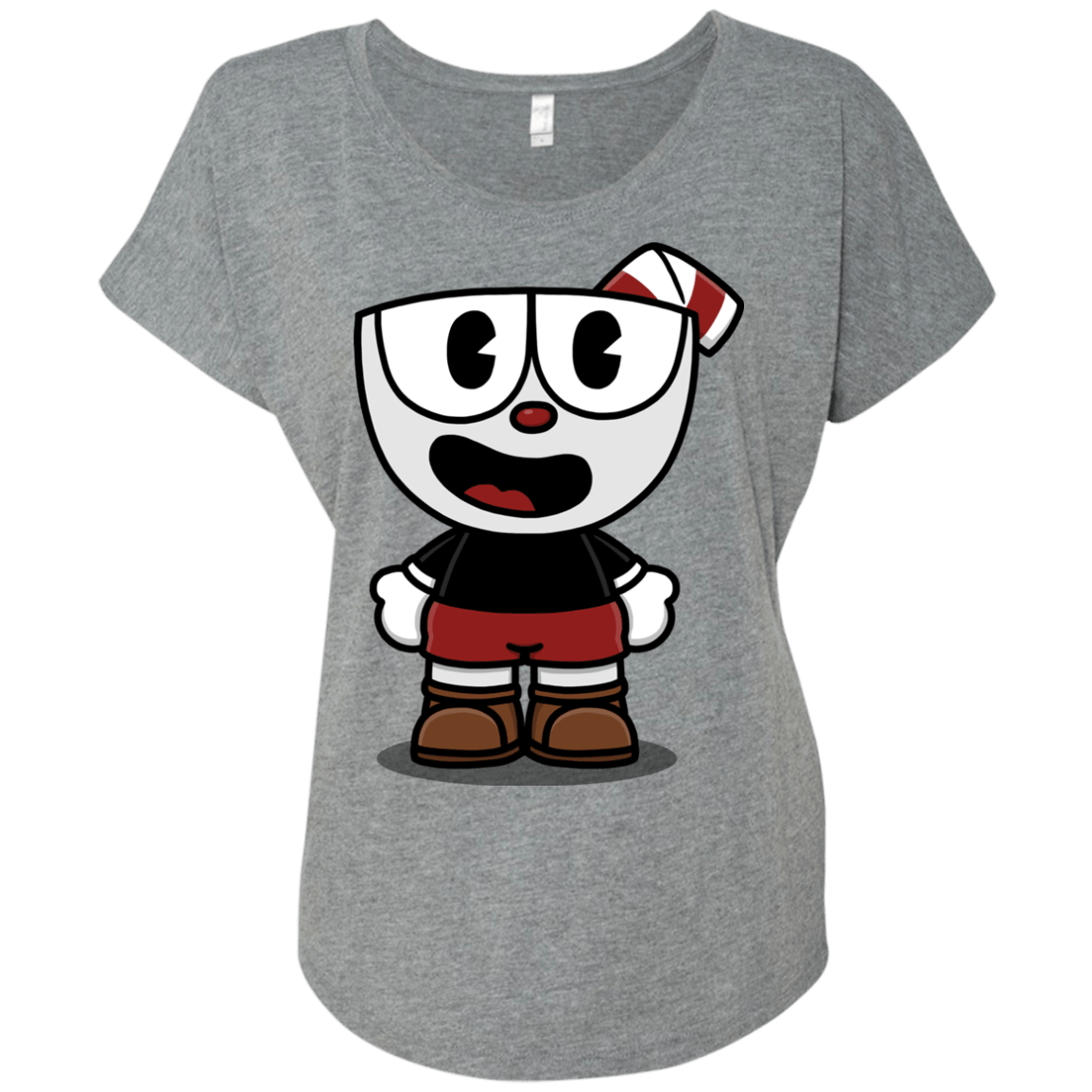 T-Shirts Premium Heather / X-Small Hello Cuphead Triblend Dolman Sleeve