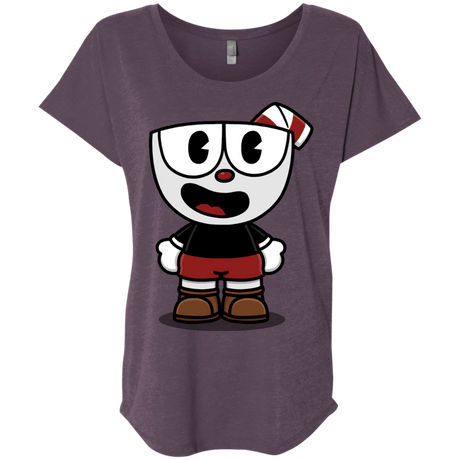 T-Shirts Vintage Purple / X-Small Hello Cuphead Triblend Dolman Sleeve