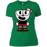 T-Shirts Kelly Green / X-Small Hello Cuphead Women's Premium T-Shirt