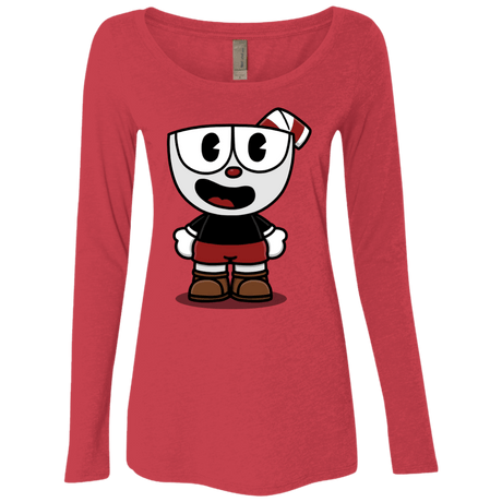 T-Shirts Vintage Red / S Hello Cuphead Women's Triblend Long Sleeve Shirt