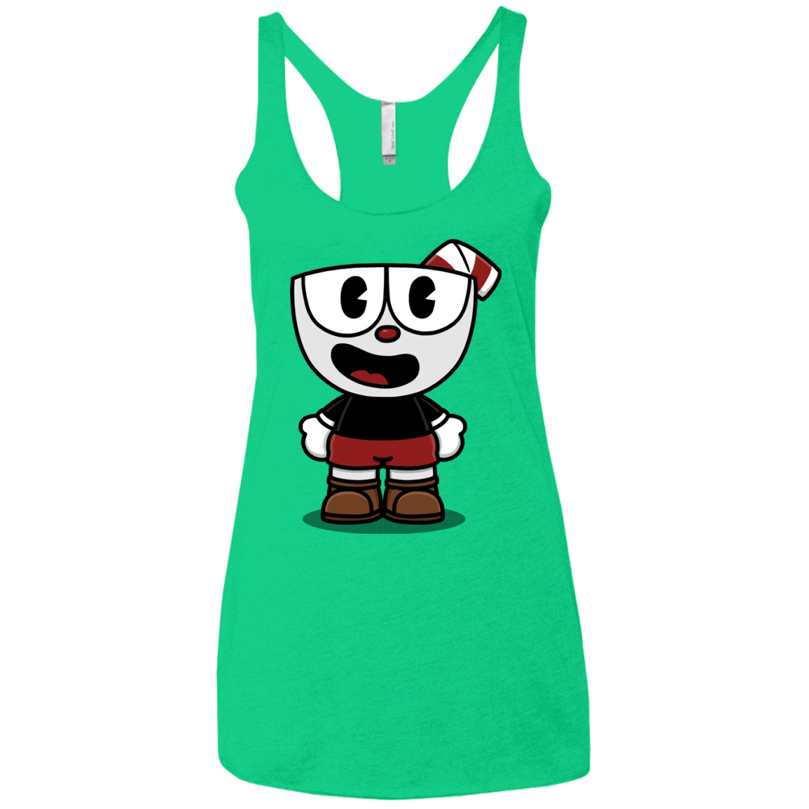 T-Shirts Envy / X-Small Hello Cuphead Women's Triblend Racerback Tank