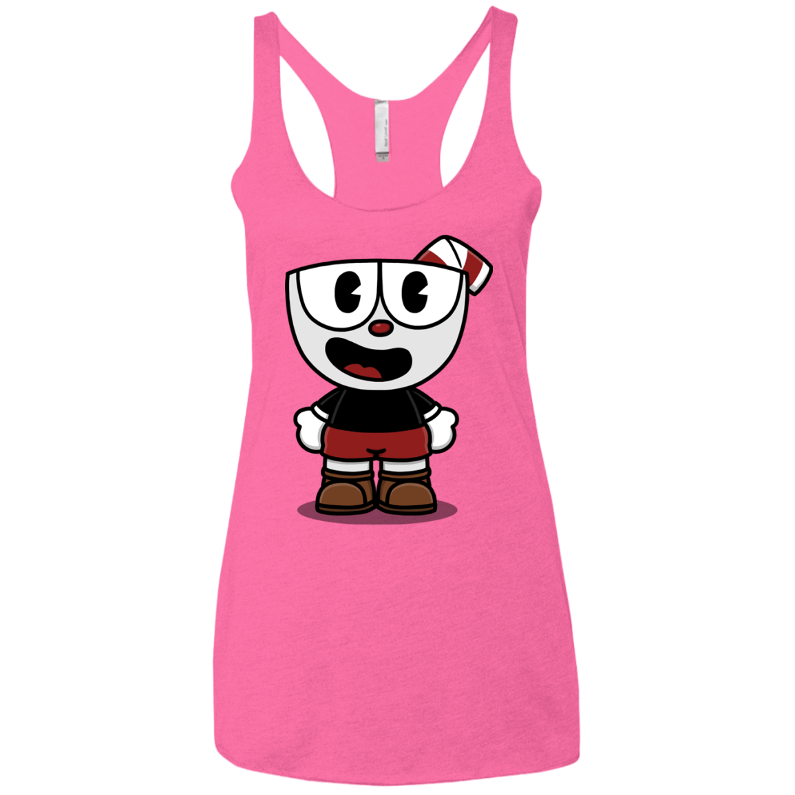 T-Shirts Vintage Pink / X-Small Hello Cuphead Women's Triblend Racerback Tank
