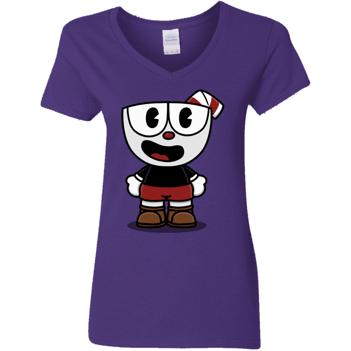 T-Shirts Purple / S Hello Cuphead Women's V-Neck T-Shirt