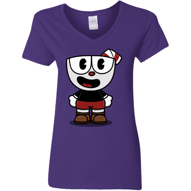 T-Shirts Purple / S Hello Cuphead Women's V-Neck T-Shirt