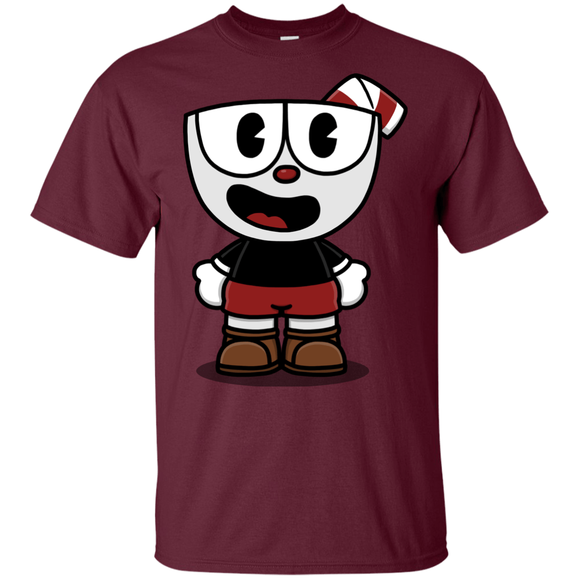 T-Shirts Maroon / YXS Hello Cuphead Youth T-Shirt