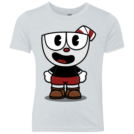 T-Shirts Heather White / YXS Hello Cuphead Youth Triblend T-Shirt