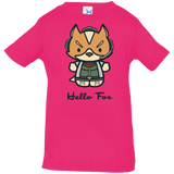 T-Shirts Hot Pink / 6 Months Hello Fox Infant Premium T-Shirt