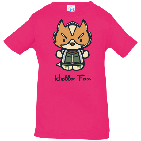 T-Shirts Hot Pink / 6 Months Hello Fox Infant Premium T-Shirt
