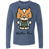 T-Shirts Indigo / Small Hello Fox Men's Premium Long Sleeve