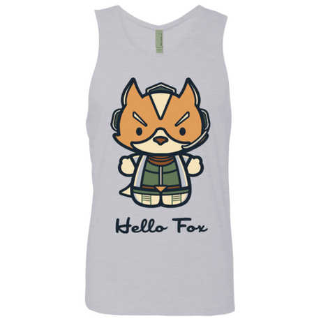 T-Shirts Heather Grey / Small Hello Fox Men's Premium Tank Top