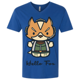 T-Shirts Royal / X-Small Hello Fox Men's Premium V-Neck