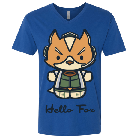 T-Shirts Royal / X-Small Hello Fox Men's Premium V-Neck