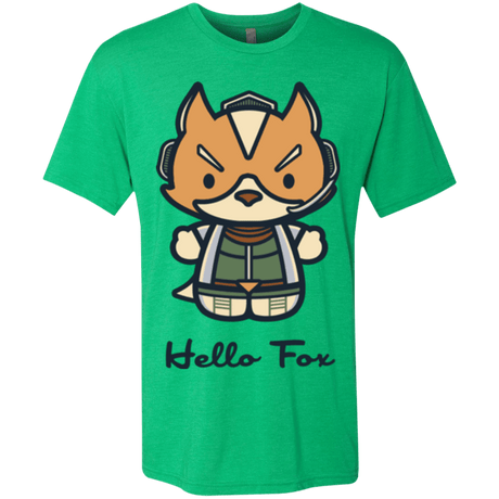 T-Shirts Envy / Small Hello Fox Men's Triblend T-Shirt