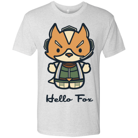 T-Shirts Heather White / Small Hello Fox Men's Triblend T-Shirt