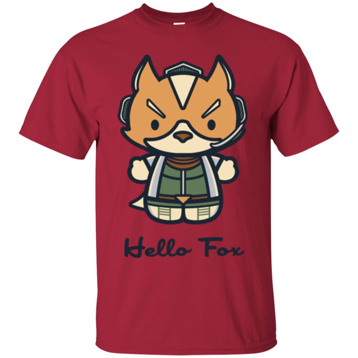 T-Shirts Cardinal / Small Hello Fox T-Shirt