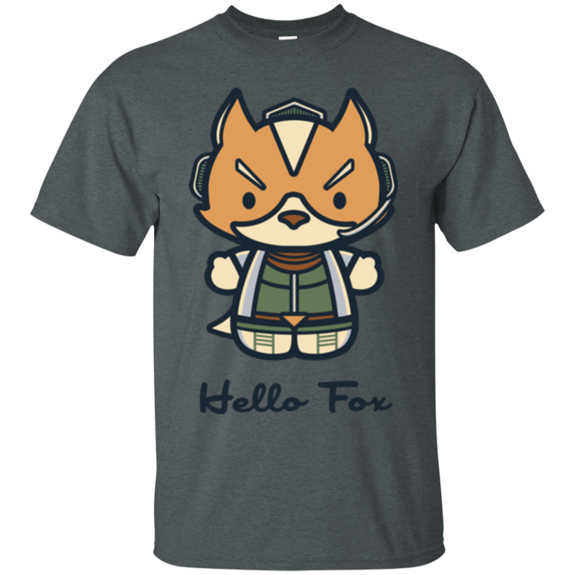 T-Shirts Dark Heather / Small Hello Fox T-Shirt