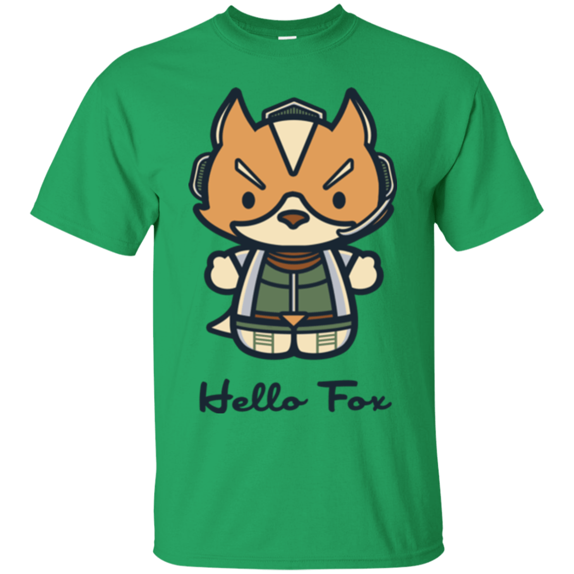 T-Shirts Irish Green / Small Hello Fox T-Shirt