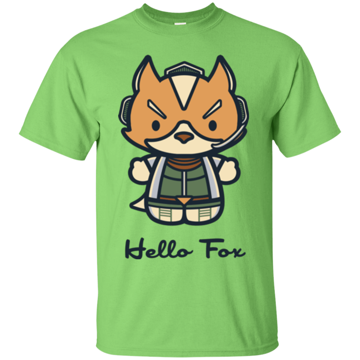 T-Shirts Lime / Small Hello Fox T-Shirt