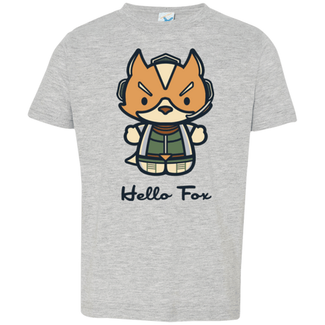 T-Shirts Heather / 2T Hello Fox Toddler Premium T-Shirt