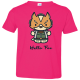 T-Shirts Hot Pink / 2T Hello Fox Toddler Premium T-Shirt