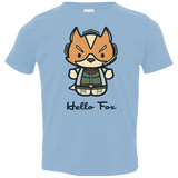 T-Shirts Light Blue / 2T Hello Fox Toddler Premium T-Shirt