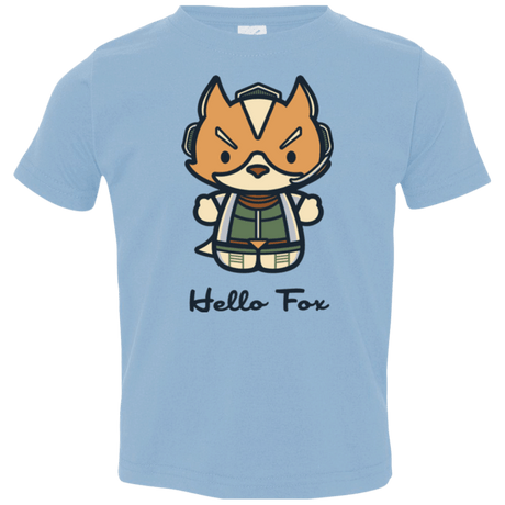 T-Shirts Light Blue / 2T Hello Fox Toddler Premium T-Shirt