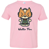 T-Shirts Pink / 2T Hello Fox Toddler Premium T-Shirt