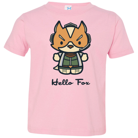T-Shirts Pink / 2T Hello Fox Toddler Premium T-Shirt