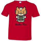T-Shirts Red / 2T Hello Fox Toddler Premium T-Shirt
