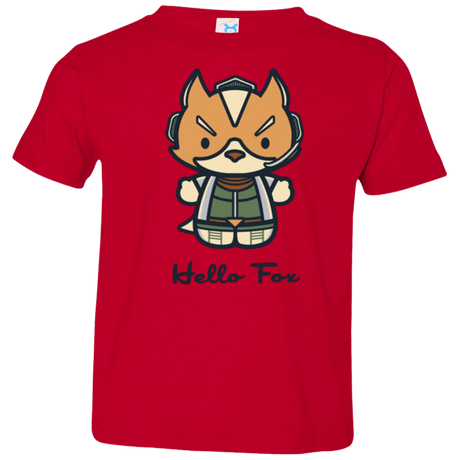 T-Shirts Red / 2T Hello Fox Toddler Premium T-Shirt